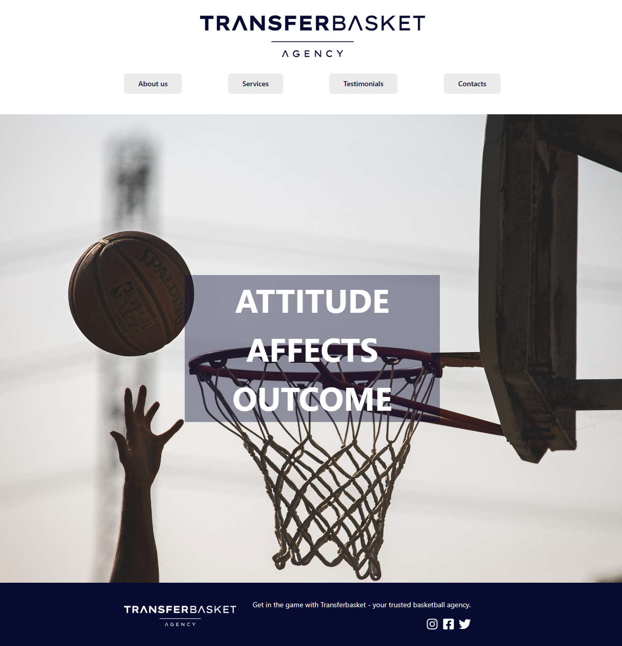 Transfer basket